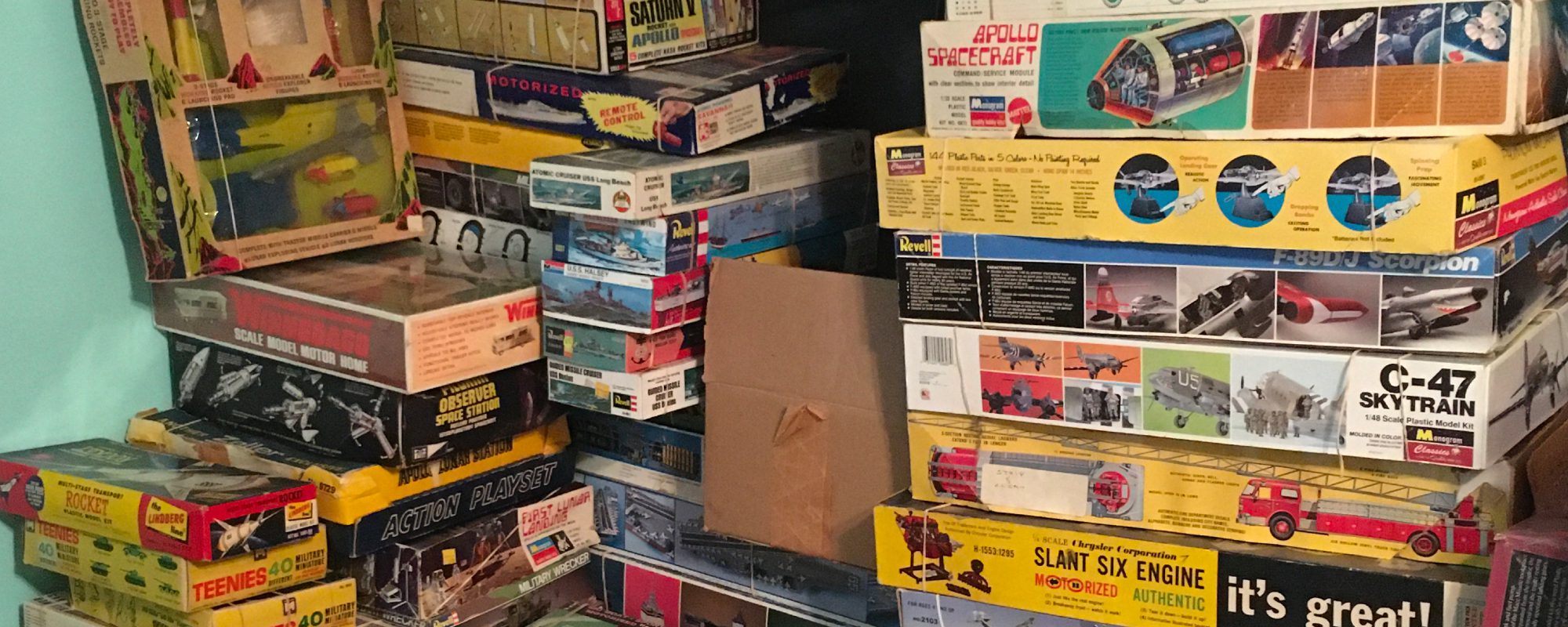 boxes containing vintage games toys and models - Kyle's Kollectibles